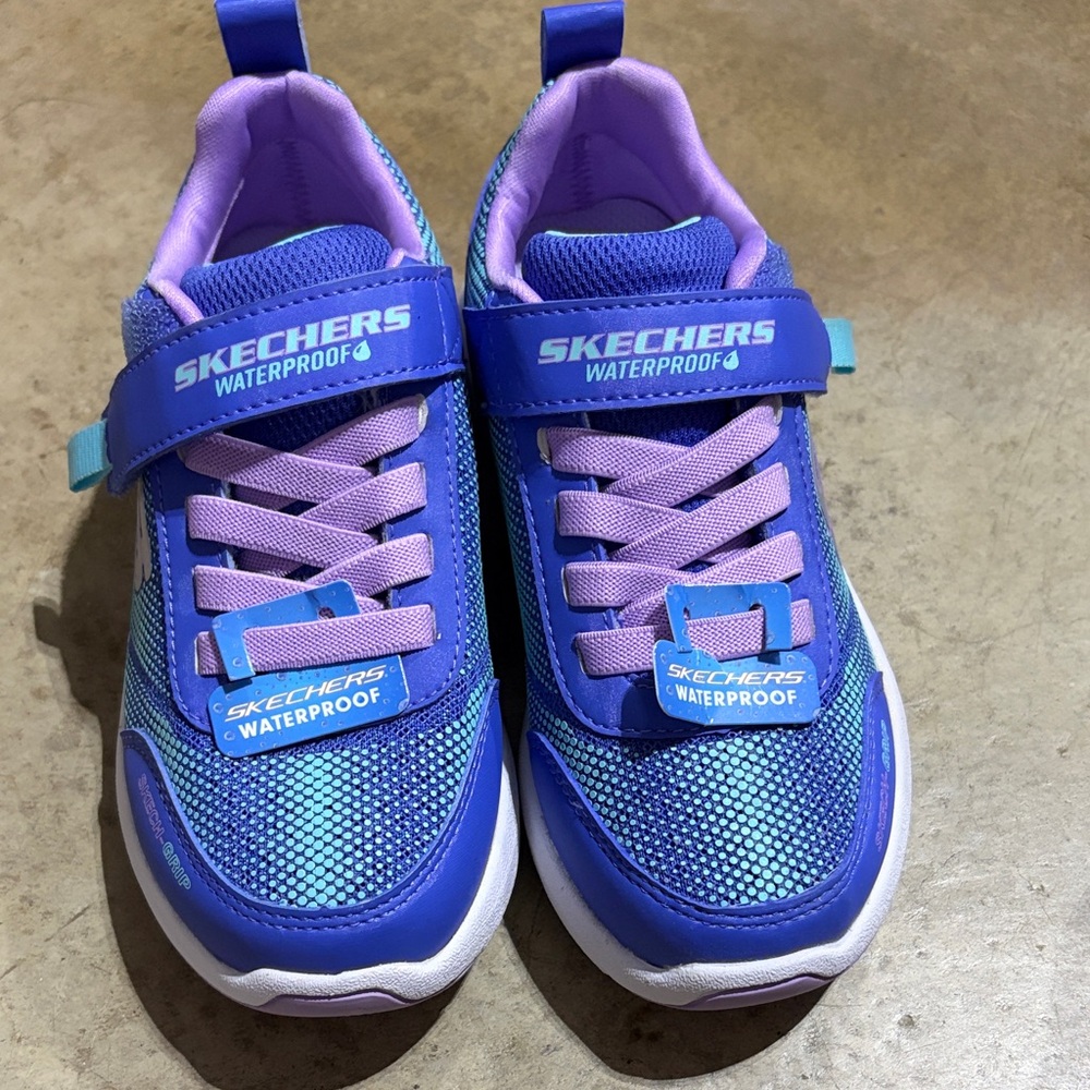 Skechers Kids Blue and Purple Sneakers